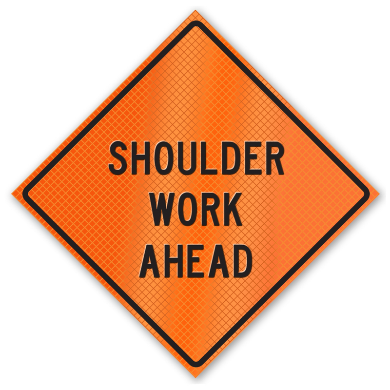 Retro-Reflective Sign - Shoulder Work Ahead (C24) - Retro-Reflective Signs